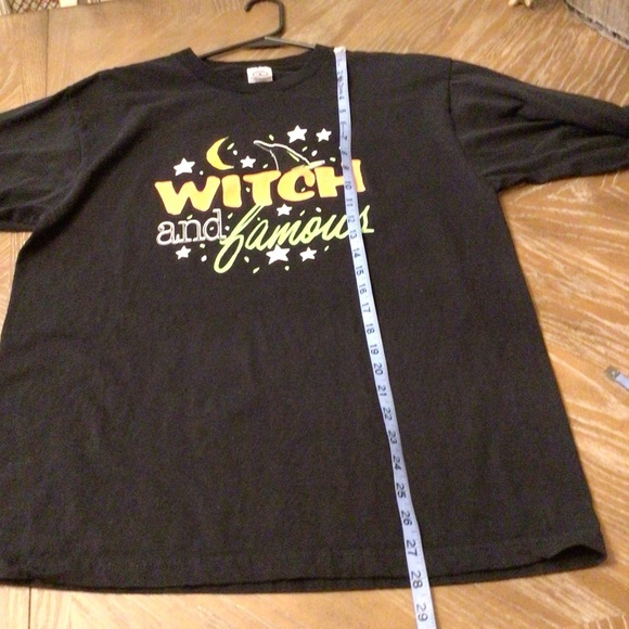 Womens Black Halloween Graphic Print “Witch And Famous” Long Sleeve Tee Size L - Picture 9 of 9